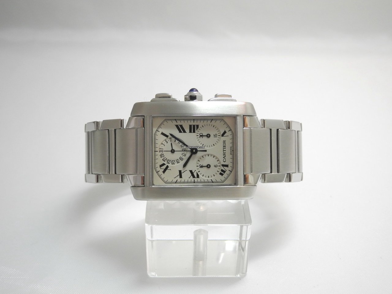 IMG_9081 Cartier Tank Francaise Mens watch Unisex Quartz Steel Ref.Nr.2303 Replica 5