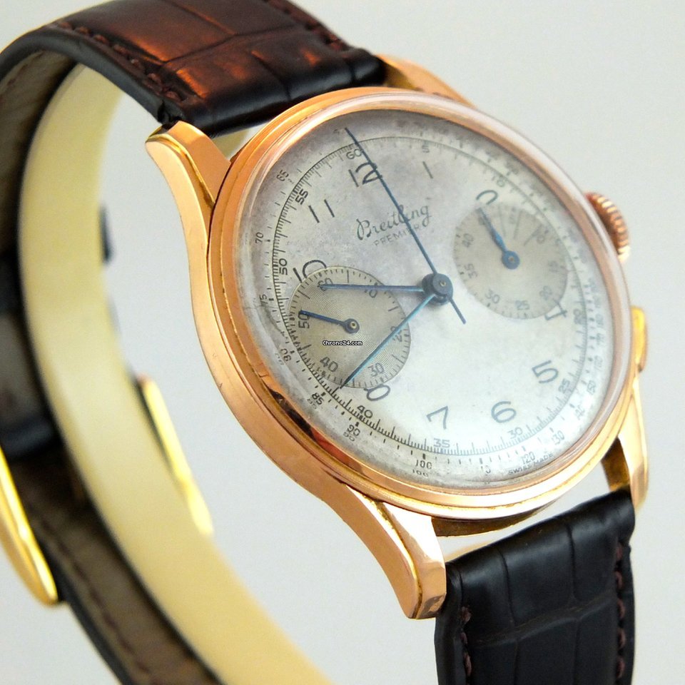 Breitling Mens watch Unisex Manual winding Rose gold 782 Replica 5