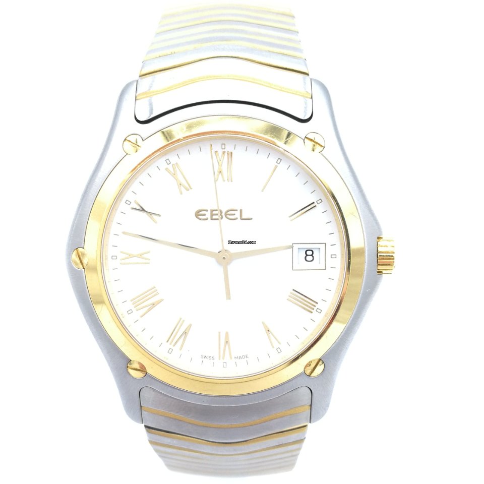 IMG_9081 Ebel Classic Mens watch Unisex Quartz Gold Steel 1255F41 Replica 5