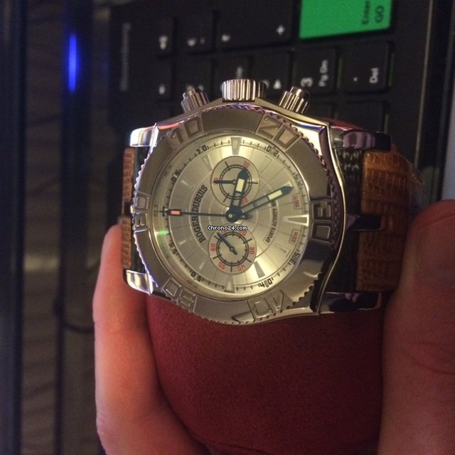 IMG_9081 Roger Dubuis Easy Diver Mens watch Unisex Manual winding White gold 24 28 Replica 5