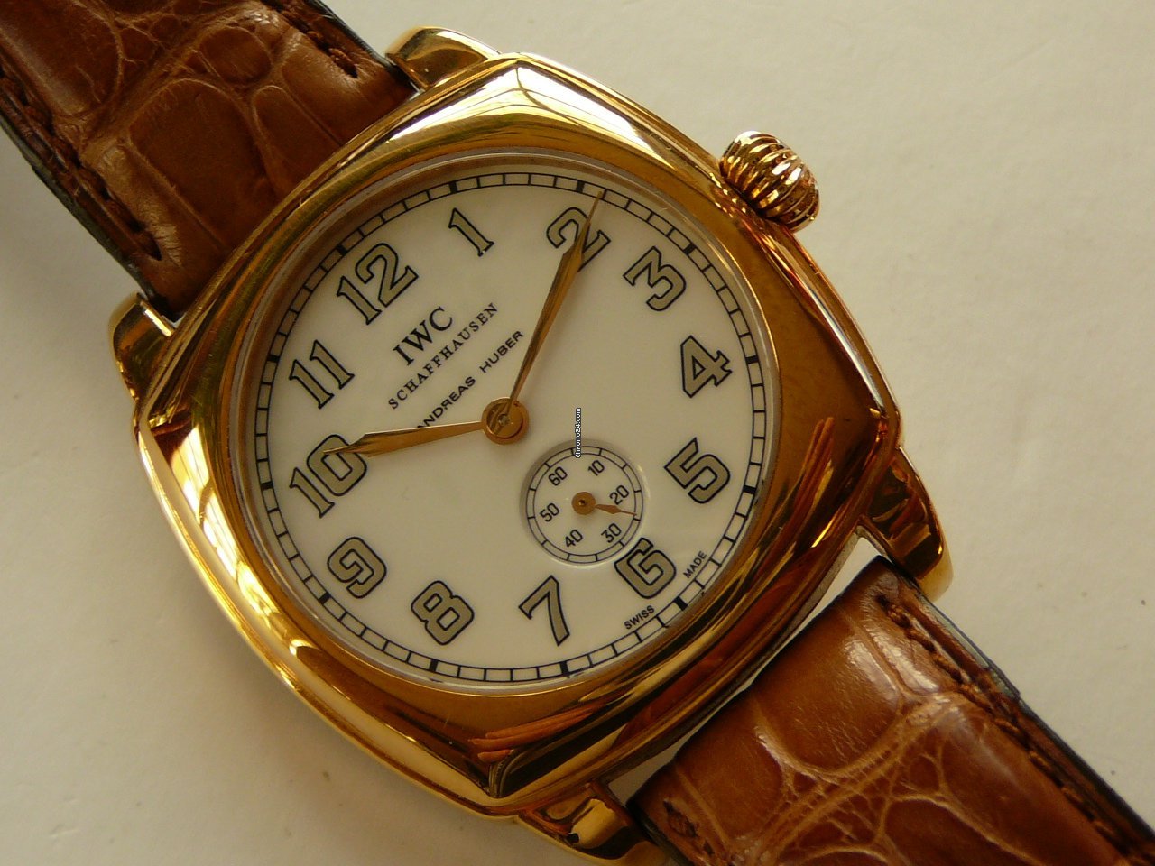 IMG_9081 IWC Mens watch Unisex Manual winding Red gold 2555-01 Replica 5
