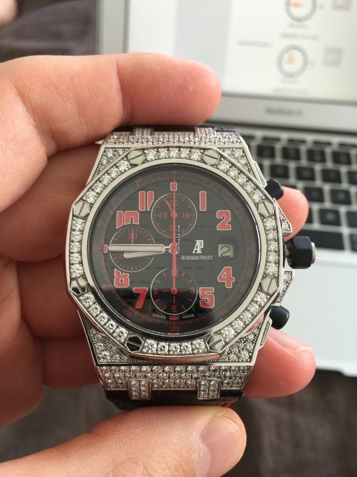 IMG_9081 Audemars Piguet Royal Oak Offshore Mens watch Unisex Automatic White gold 26191BC.ZZ.D002CR.01 Replica 5