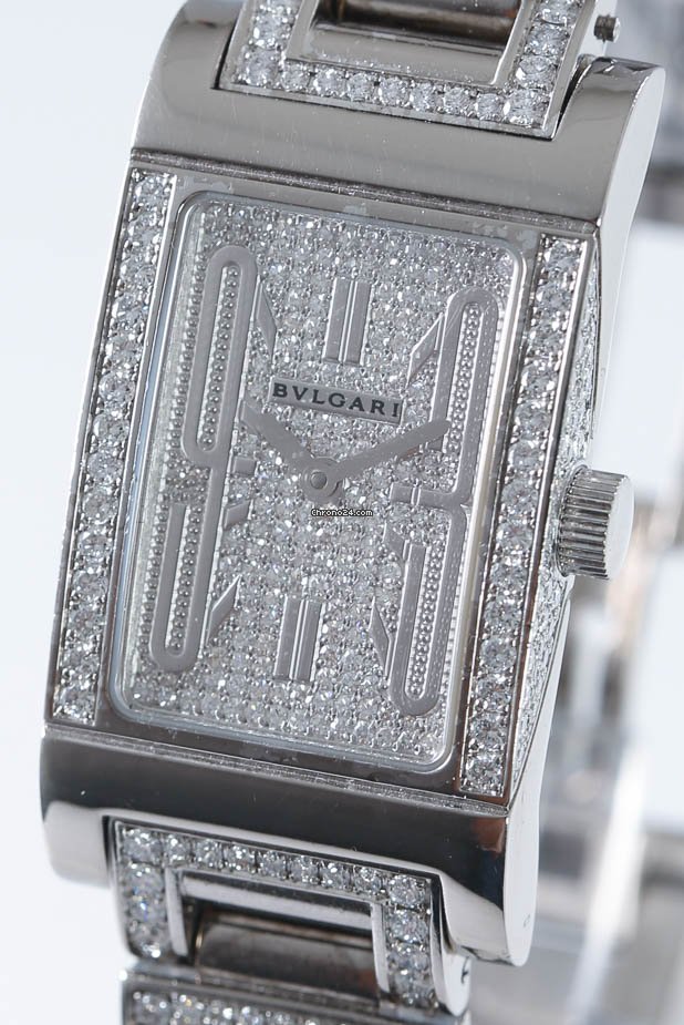 IMG_9081 Bulgari Rettangolo Womens watch Quartz White gold Rettangolo Replica 5
