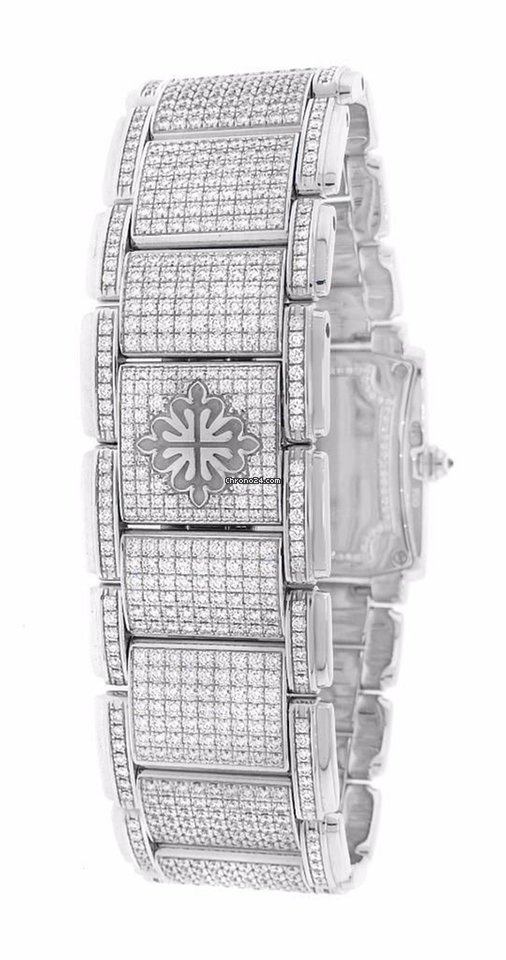 Patek Philippe Twenty~4 Womens watch Quartz White gold 4910 51G-001 Replica 5