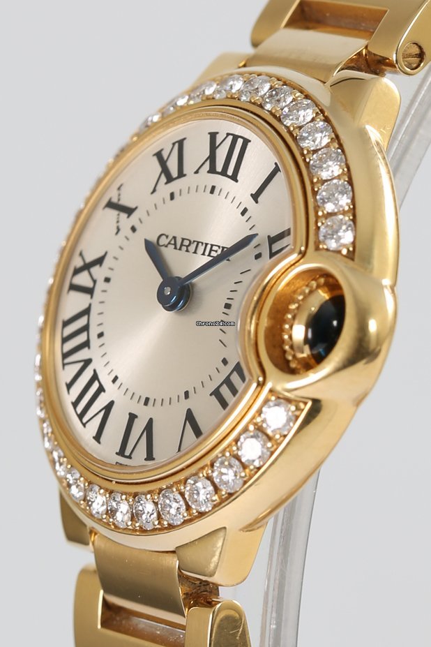 IMG_9081 Cartier Ballon Bleu 28mm Womens watch Quartz Yellow gold WE9001Z3 Replica 5