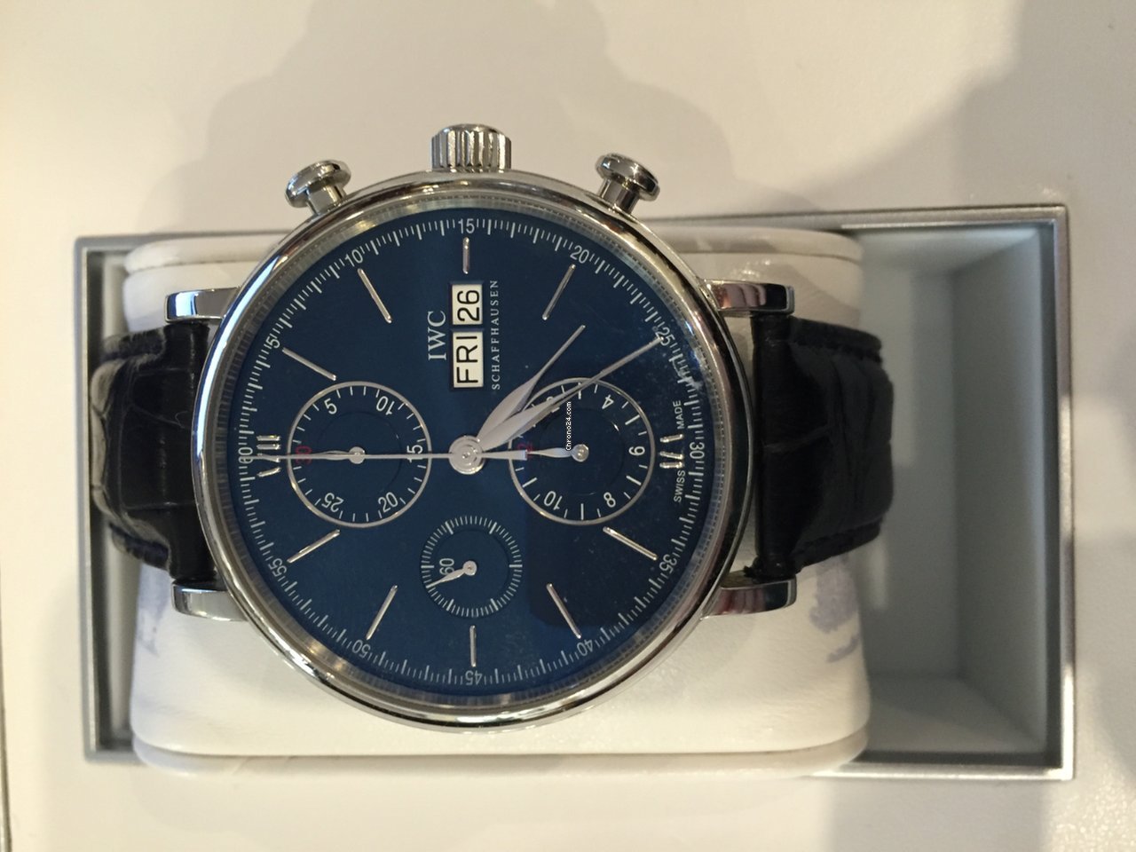 IMG_9081 IWC Portofino Chronograph Mens watch Unisex Automatic Steel 3910 Replica 5