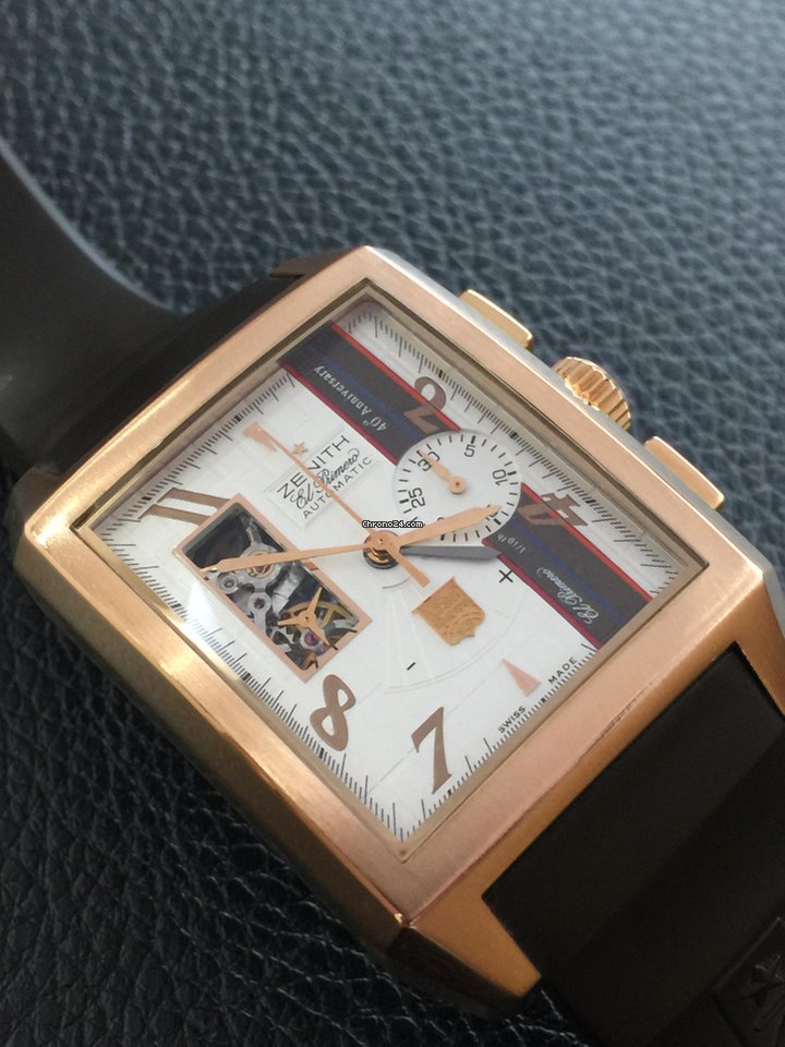 IMG_9081 Zenith Mens watch Unisex Automatic Rose gold 18 0550 4021 Replica 5
