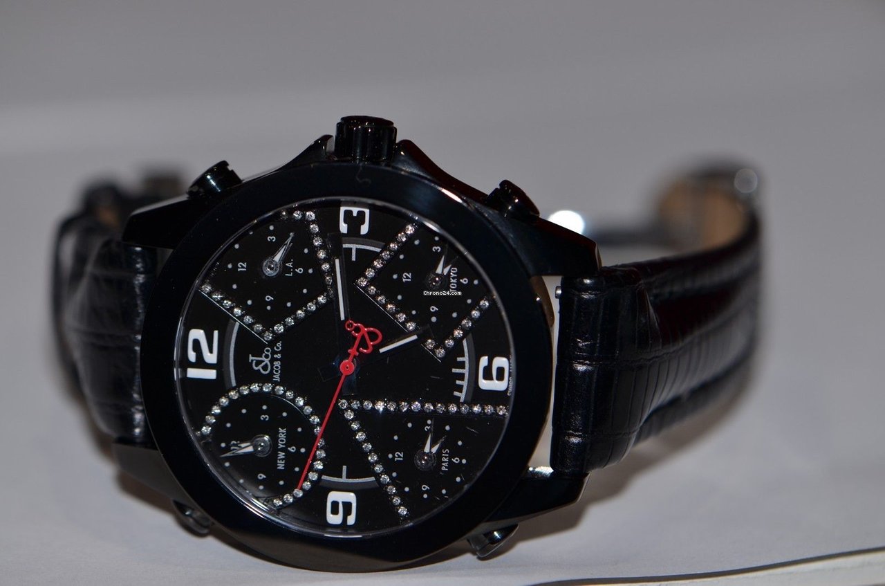 IMG_9081 Jacob & Co. Five Time Zone Mens watch Unisex Quartz Steel JCM-2BCDA Replica 5