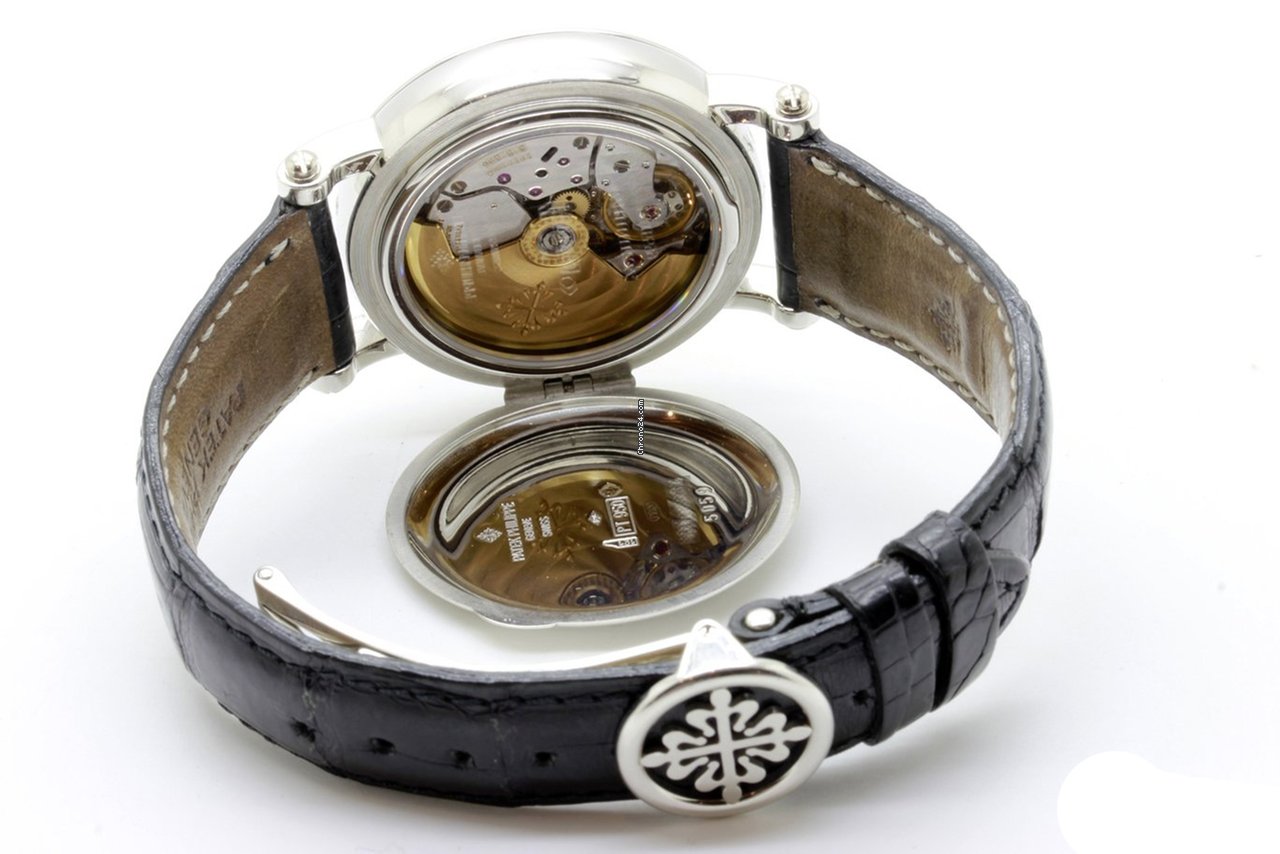 IMG_9081 Patek Philippe Perpetual Calendar Mens watch Unisex Automatic Platinum 5059P-011 Replica 5