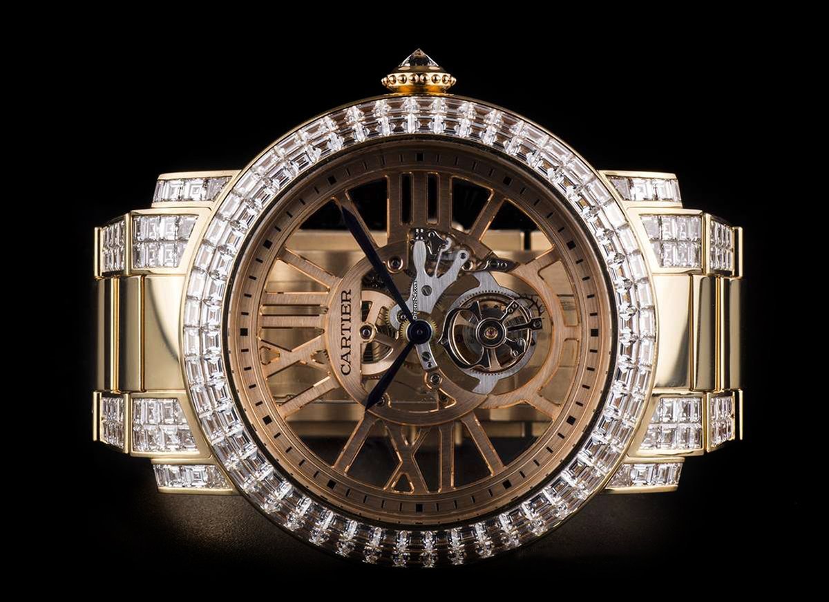 IMG_9081 Cartier Rotonde de Cartier Mens watch Unisex Manual winding Rose gold CRHPI00507 Replica 5