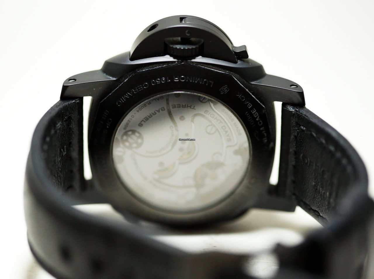 IMG_9081 Panerai Luminor 1950 8 Days Chrono Monopulsante GMT Mens watch Unisex Manual winding Ceramic PAM 00317 Replica 5