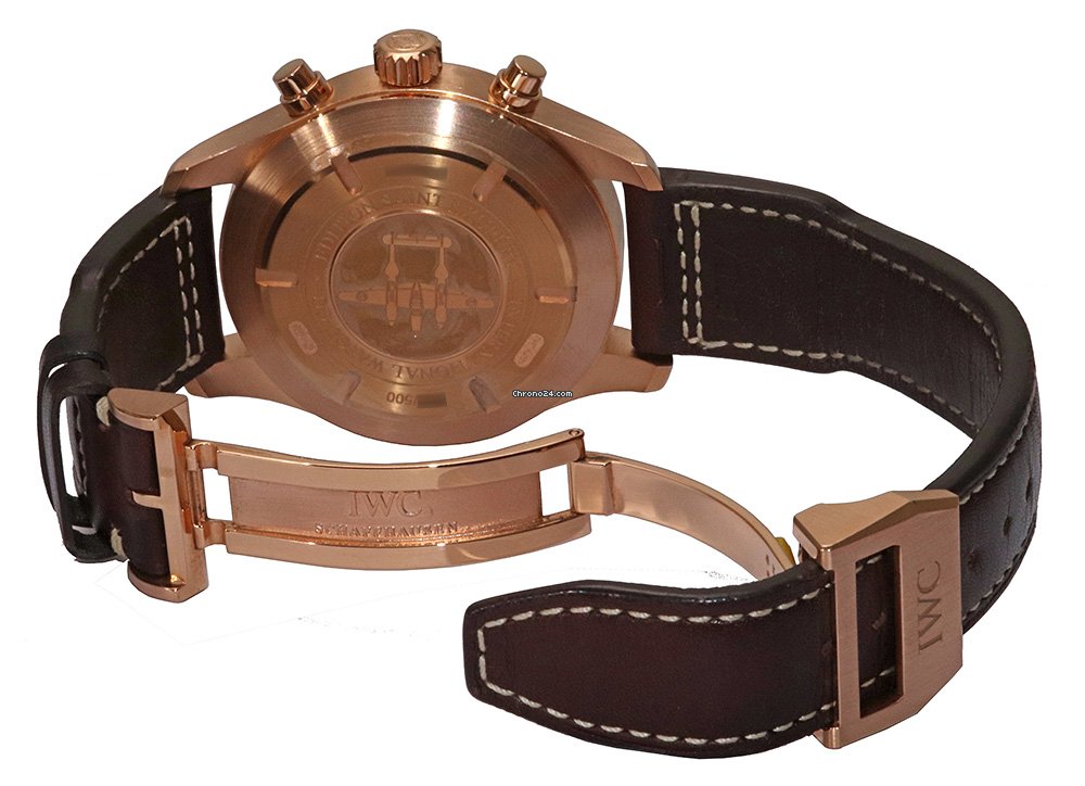 IWC Pilot Chronograph Mens watch Unisex Automatic Rose gold IW387805 Replica 5