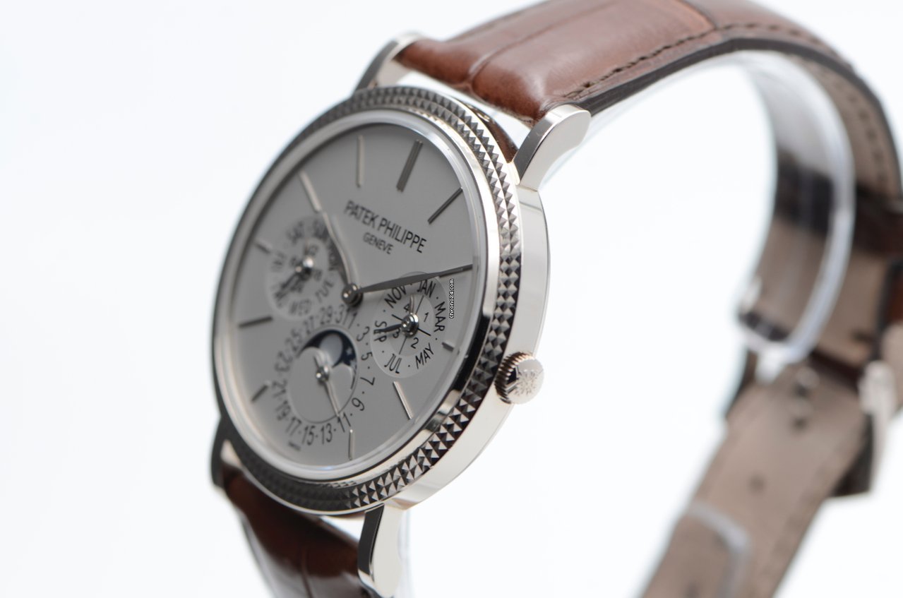 IMG_9081 Patek Philippe Perpetual Calendar Mens watch Unisex Automatic White gold 5139G-001 Replica 5