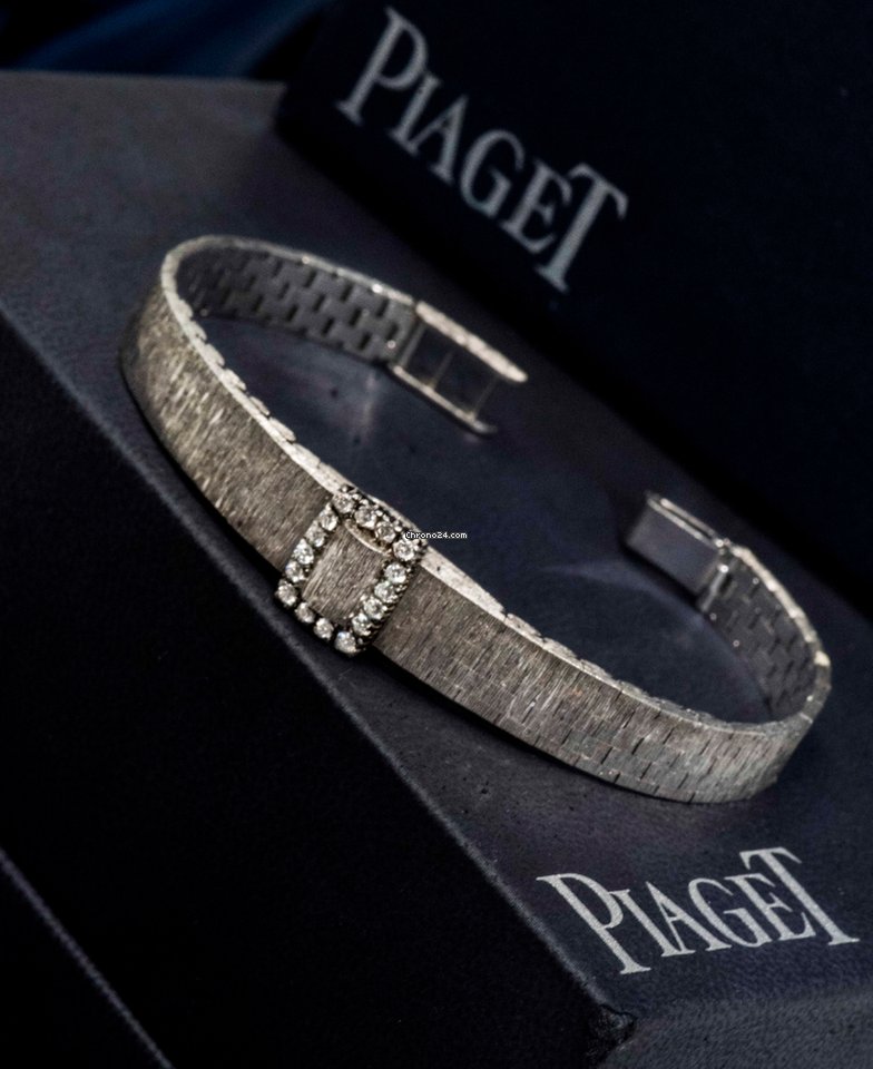 IMG_9081 Piaget Womens watch Manual winding White gold 1960s Piaget Concealed Dial Diamond Set 18KT White Gold Ladi Replica 5
