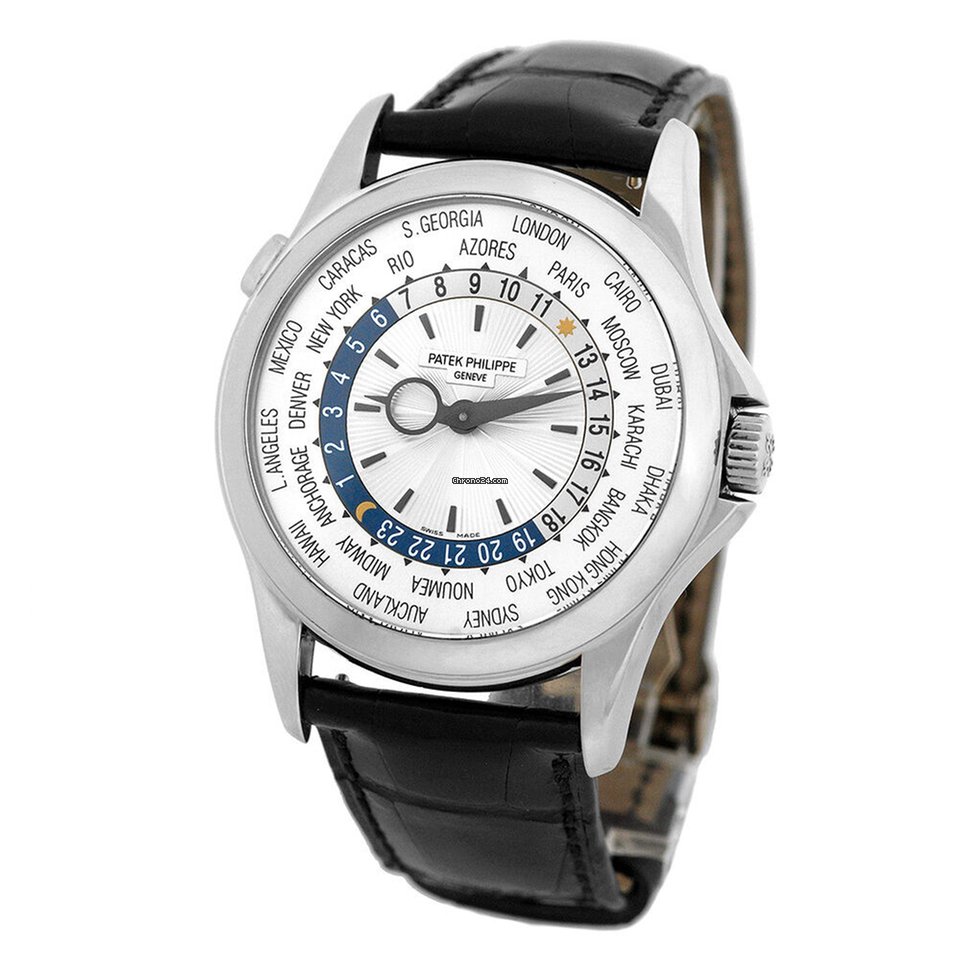 IMG_9081 Patek Philippe World Time Mens watch Unisex Automatic White gold 5130-G Replica 5