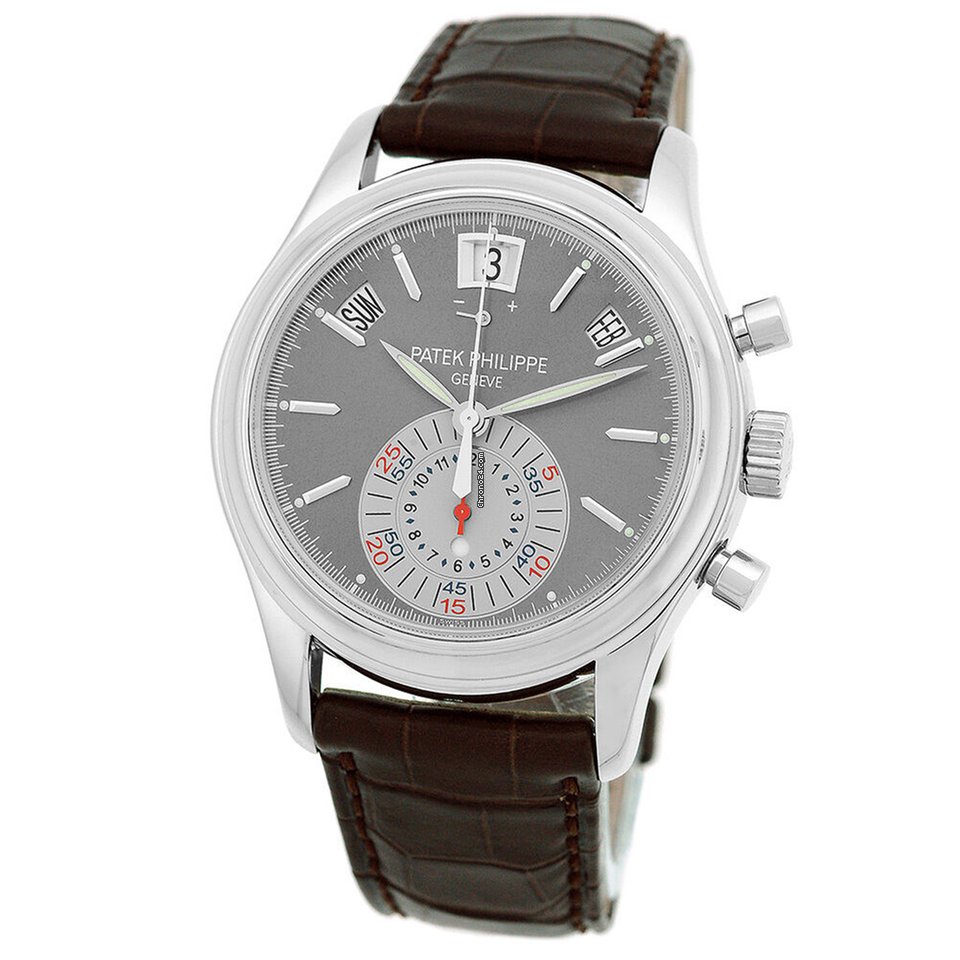 IMG_9081 Patek Philippe Annual Calendar Chronograph Mens watch Unisex Automatic Platinum 5960 Replica 5