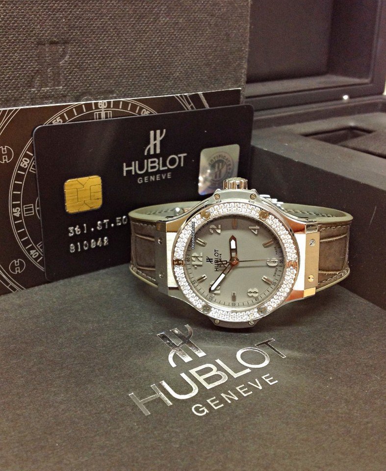 IMG_9081 Hublot Big Bang 38 mm Womens watch Quartz Steel 361.ST.5010.LR.1104 Replica 5