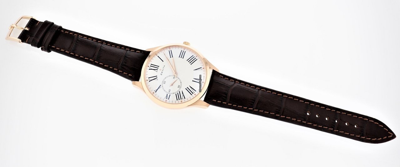 IMG_9081 Zenith Elite Ultra Thin Mens watch Unisex Automatic Rose gold 18.2010.681-11.C498 Replica 5