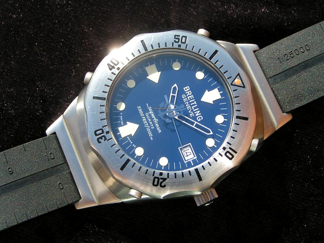 IMG_9081 Breitling Superocean Mens watch Unisex Quartz Steel 81190 Replica 5