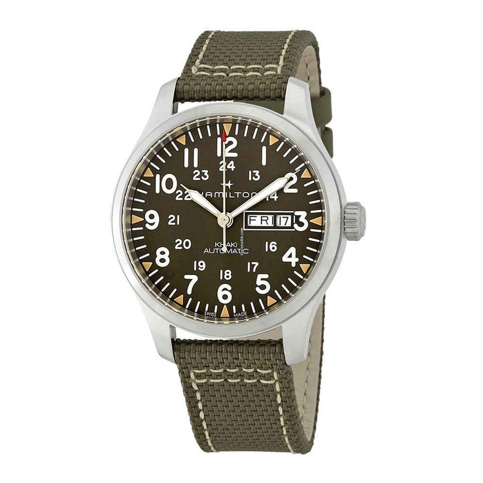 IMG_9081 Hamilton Khaki Field Day Date Mens watch Unisex Automatic Steel H70535081 Replica 5