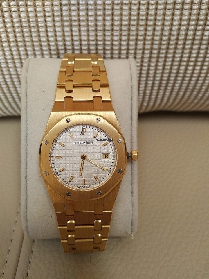 IMG_9081 Audemars Piguet Royal Oak Mens watch Unisex Quartz Yellow gold 56175.BA.OO.0789BA.03 Replica 5
