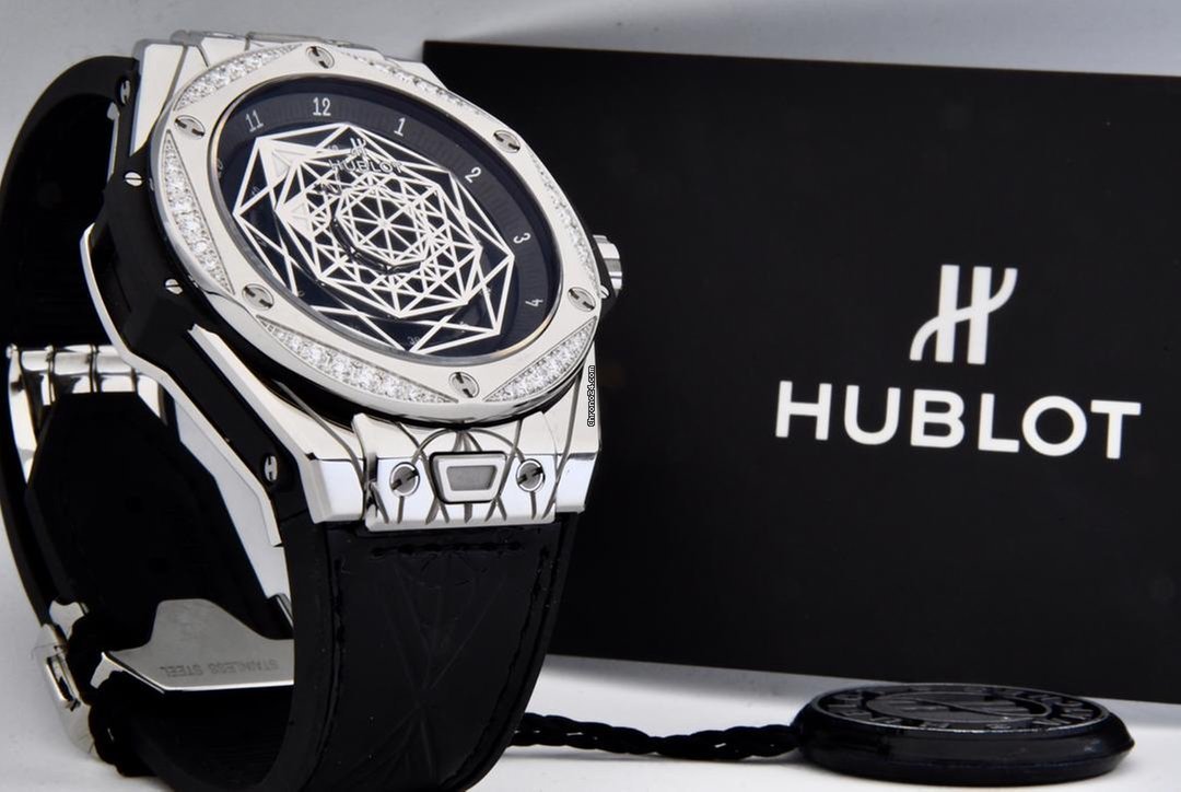 IMG_9081 Hublot Big Bang Sang Bleu Womens watch Automatic Steel 465.SS.1117.VR.1204.MXM17 Replica 5
