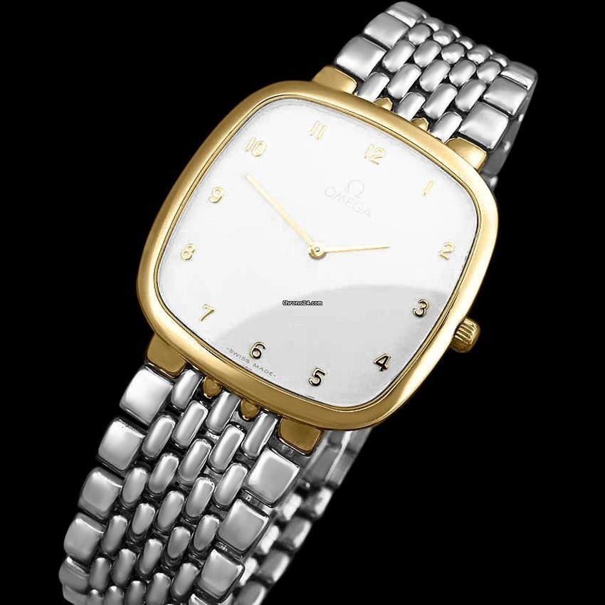 IMG_9081 Omega De Ville Mens watch Unisex Quartz Gold Steel 6594 Replica 5