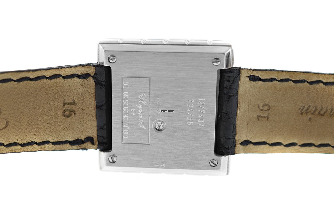 IMG_9081 Chopard Ice Cube Womens watch Quartz White gold 127407 Replica 5