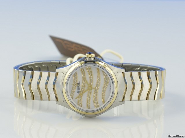 IMG_9081 Ebel Wave Womens watch Quartz Gold Steel 1216271 Replica 6