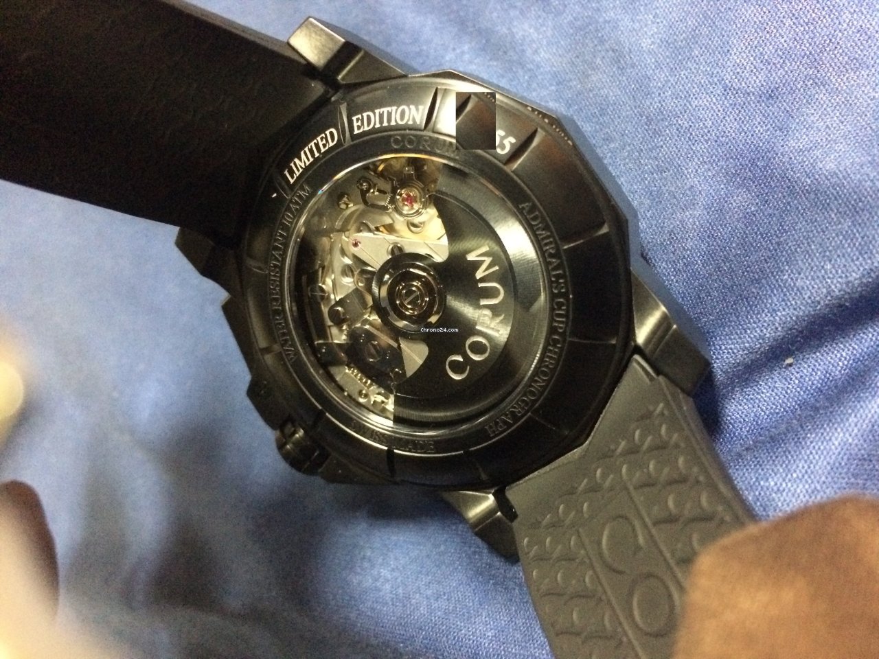 IMG_9081 Corum Admirals Cup Seafender Centro Mens watch Unisex Automatic Titanium 961.101.94 F371 AN12 Replica 6