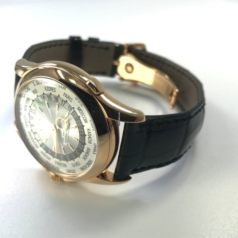 IMG_9081 Patek Philippe World Time Mens watch Unisex Automatic Rose gold 5130R-001 Replica 6