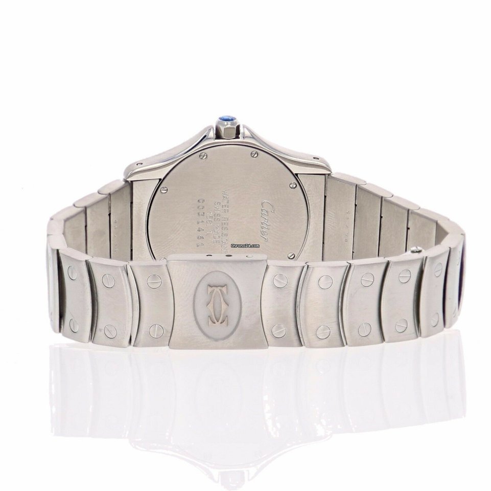 IMG_9081 Cartier Santos Womens watch Quartz Steel 1561-1 Replica 6