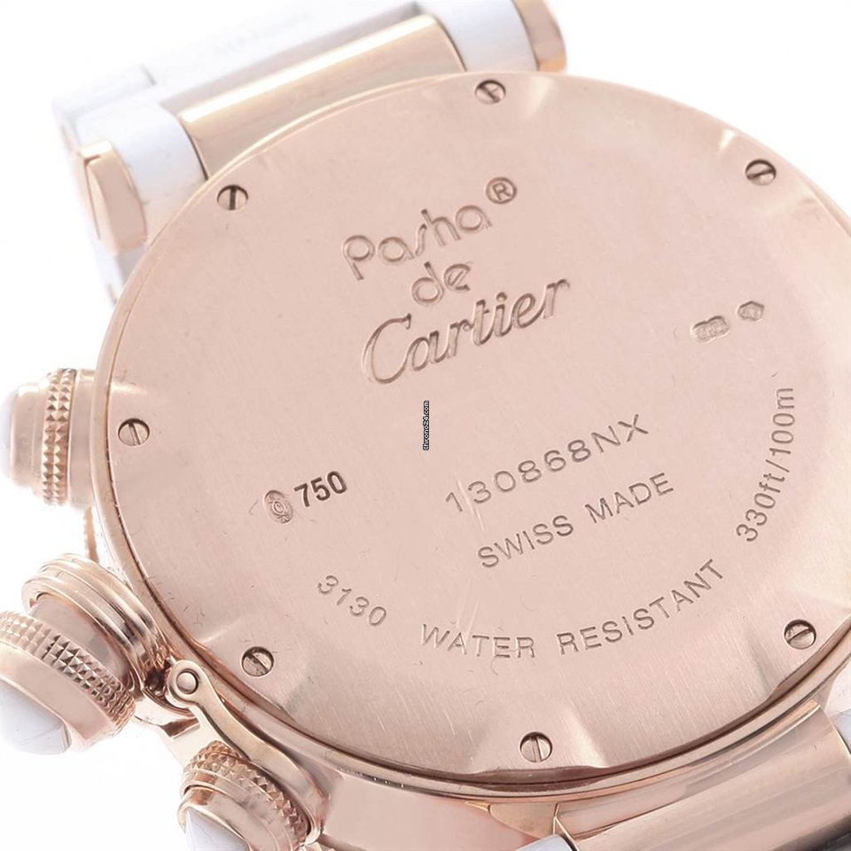 IMG_9081 Cartier Pasha Seatimer Womens watch Quartz Rose gold WJ130004 Replica 6