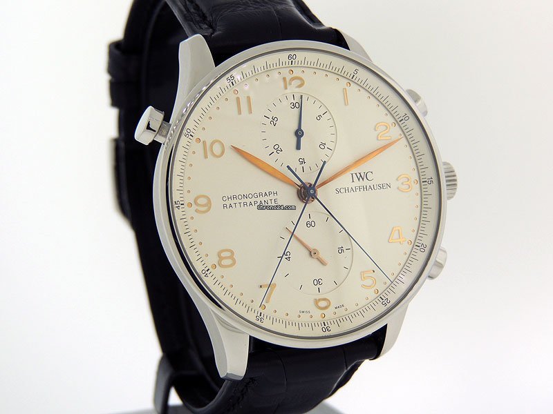 IMG_9081 IWC Portuguese Chronograph Mens watch Unisex Manual winding Steel IW3712-02 Replica 6