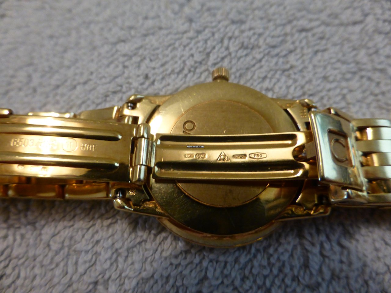 IMG_9081 Omega De Ville Prestige Womens watch Quartz Yellow gold 6503 833 Replica 6