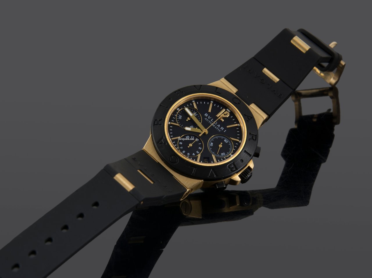 IMG_9081 Bulgari Diagono Mens watch Unisex Automatic Yellow gold AC 38 G Replica 6