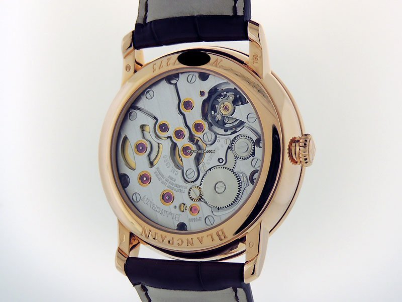 IMG_9081 Blancpain Villeret Mens watch Unisex Manual winding Rose gold 6613.3631.55B Replica 6