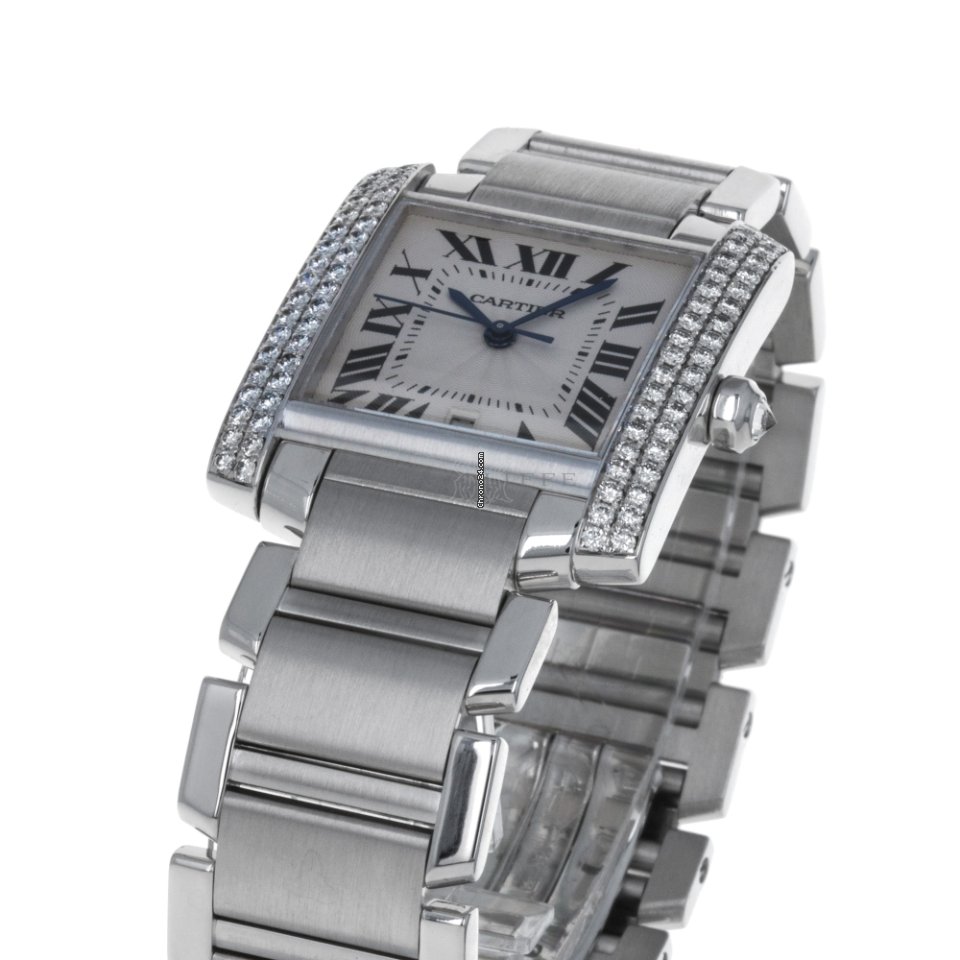 IMG_9081 Cartier Tank Francaise Mens watch Unisex Automatic White gold 2366 Replica 6