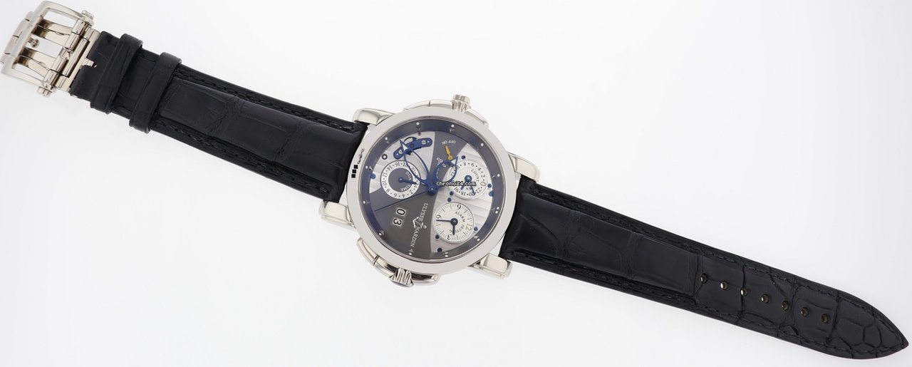 IMG_9081 Ulysse Nardin Sonata Mens watch Unisex Automatic White gold 670-88 212 Replica 6