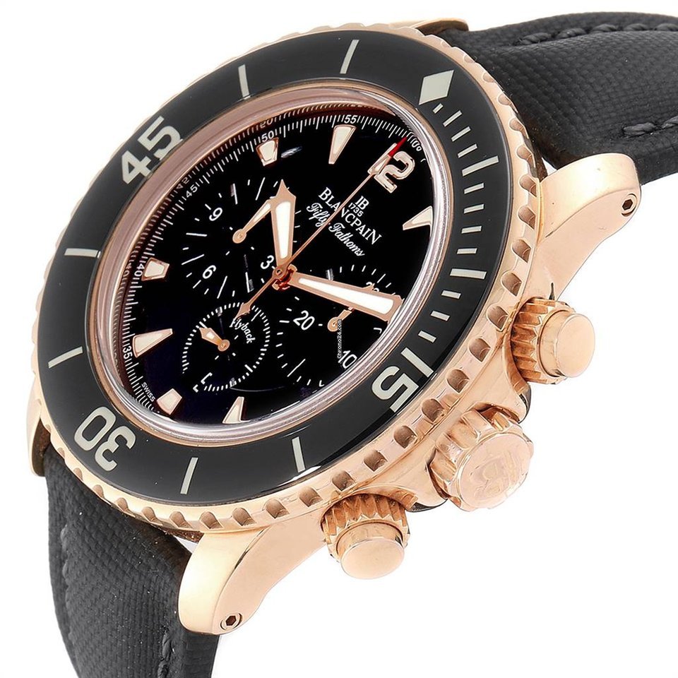 Blancpain Fifty Fathoms Mens watch Unisex Automatic Rose gold 5085F-3630-52 Replica 6