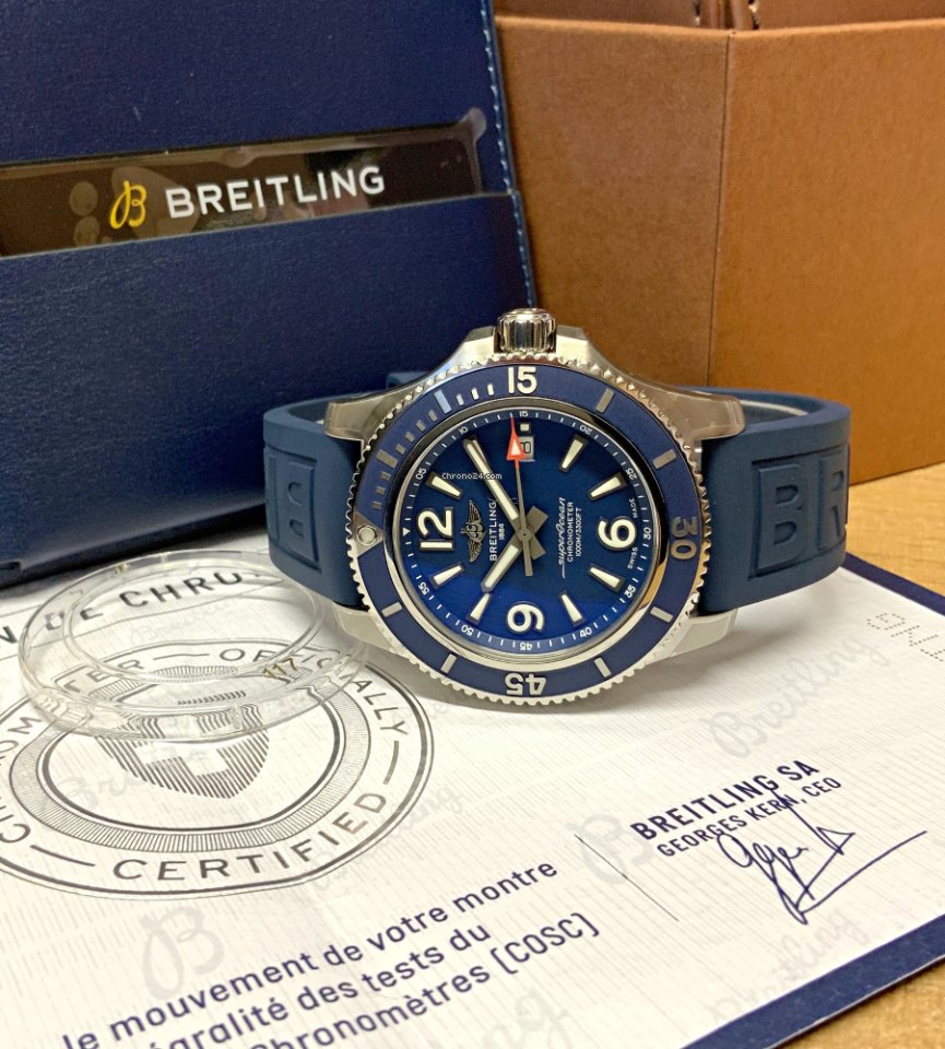 IMG_9081 Breitling Superocean 44 Mens watch Unisex Automatic Steel A17367D81C1S1 Replica 6