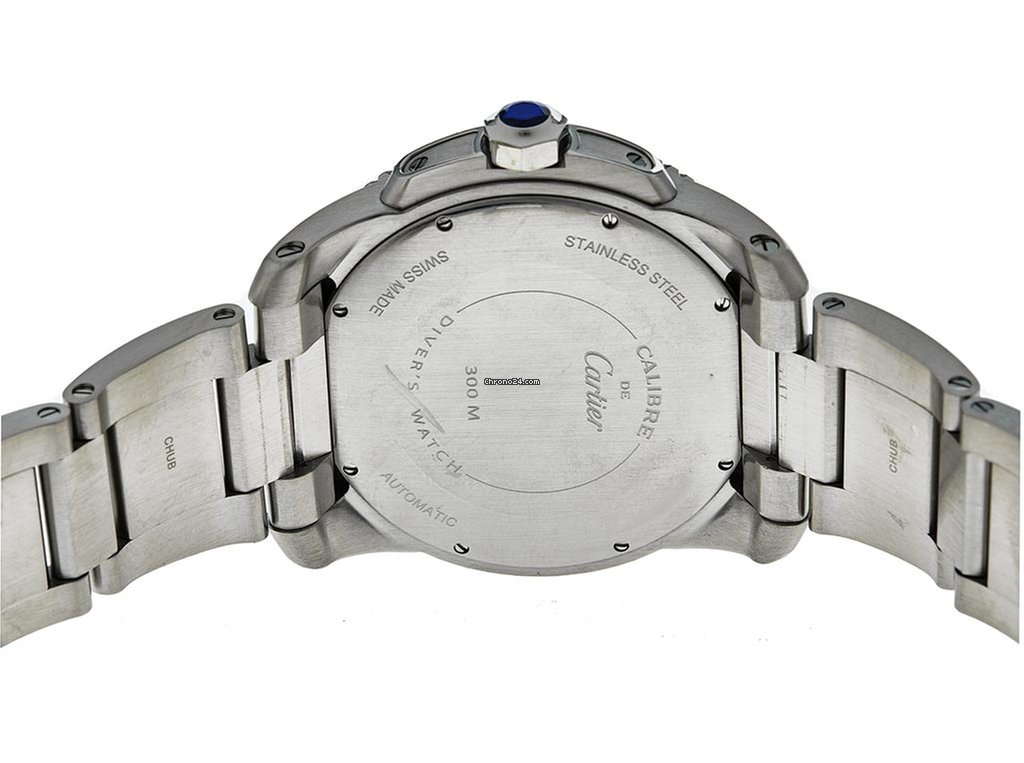 IMG_9081 Cartier Calibre de Cartier Diver Mens watch Unisex Automatic Steel W7100057 Replica 6