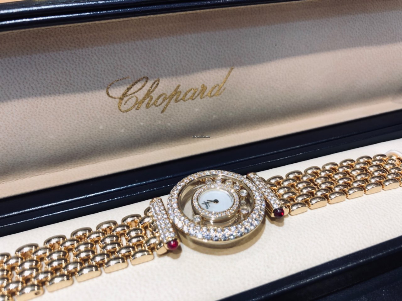Chopard Happy Diamonds Womens watch Quartz Yellow gold 20 5617-21 Replica 6