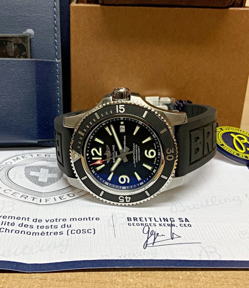 IMG_9081 Breitling Superocean 44 Mens watch Unisex Automatic Steel A17367D71B1S2 Replica 6