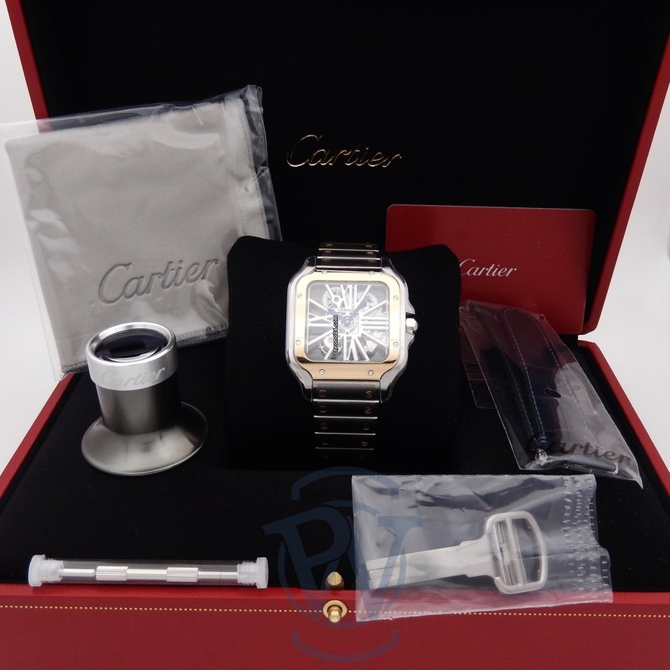 IMG_9081 Cartier Santos Mens watch Unisex Automatic Gold Steel WHSA0012 Replica 6