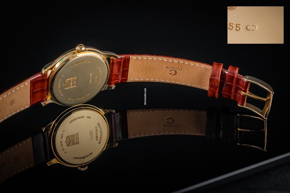 IMG_9081 Zenith Elite Power Reserve Mens watch Unisex Manual winding Yellow gold 30.0240.655 Replica 6