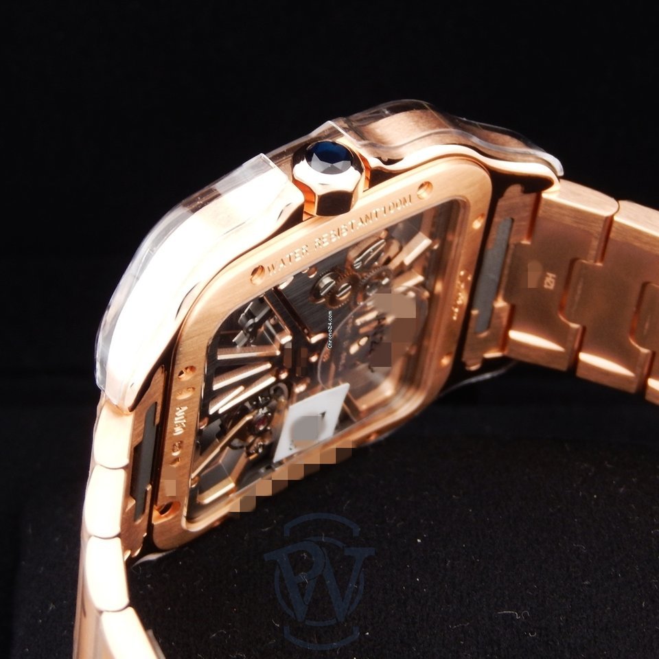 Cartier Santos Mens watch Unisex Manual winding Rose gold WHSA0008 Replica 6