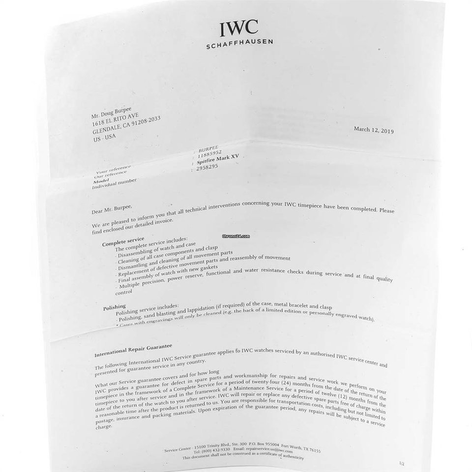 IMG_9081 IWC Pilot Mark Mens watch Unisex Automatic Steel IW325505 Replica 6