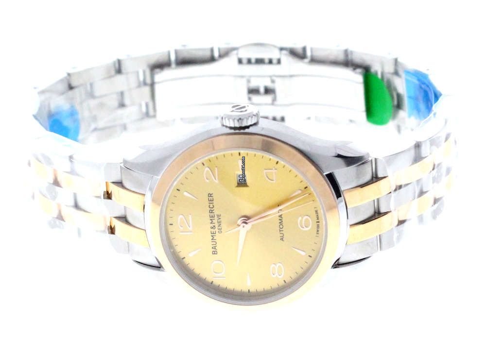 IMG_9081 Baume & Mercier Clifton Mens watch Unisex Automatic Gold Steel 10351 Replica 6
