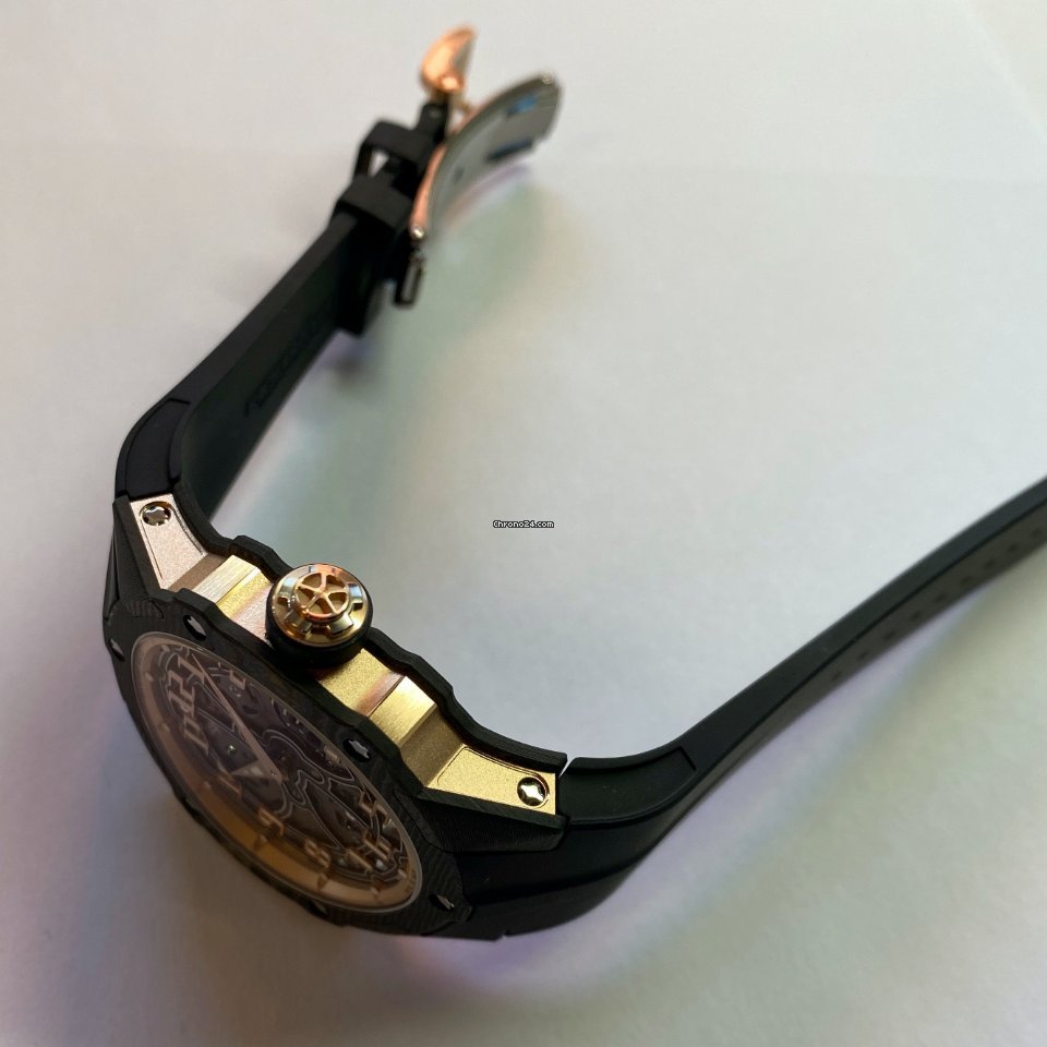 IMG_9081 Richard Mille Mens watch Unisex Automatic Rose gold RM033-02 Replica 6